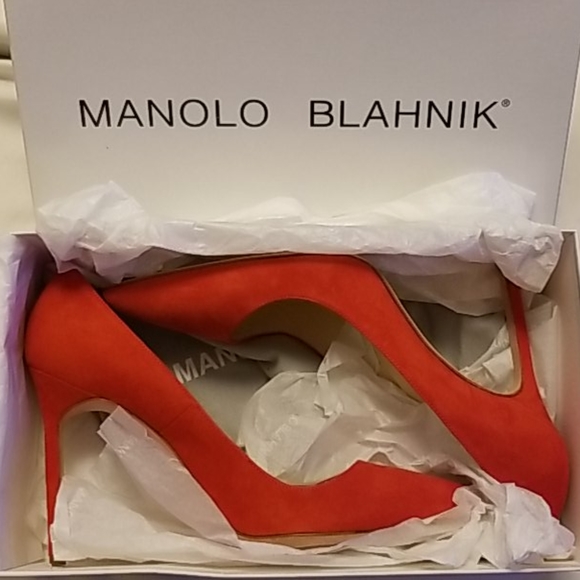 Monolo Blahnik Suede BB Heels - Picture 2 of 6